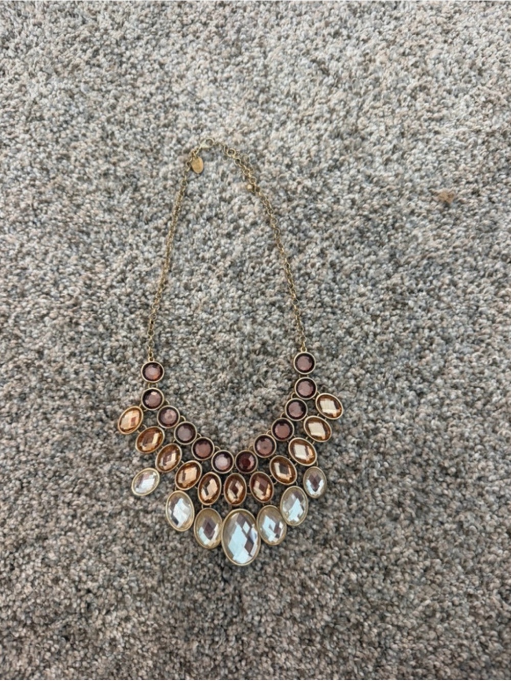 chunky brown ombré necklace